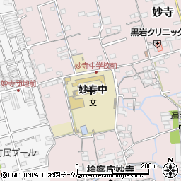 かつらぎ町立妙寺中学校周辺の地図