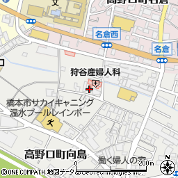 和歌山県橋本市高野口町向島182周辺の地図