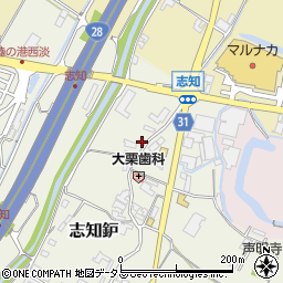 兵庫県南あわじ市志知鈩169周辺の地図