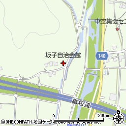 坂子自治会館周辺の地図