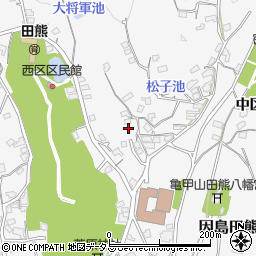 広島県尾道市因島田熊町西浜区1986周辺の地図