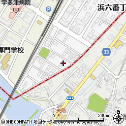 香川県綾歌郡宇多津町浜六番丁72周辺の地図