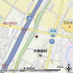 兵庫県南あわじ市志知鈩179周辺の地図