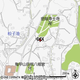 広島県尾道市因島田熊町中区周辺の地図