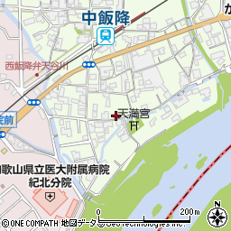 和歌山県伊都郡かつらぎ町中飯降117周辺の地図