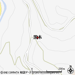 奈良県下市町（吉野郡）黒木周辺の地図