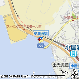 小屋浦橋周辺の地図