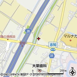 兵庫県南あわじ市志知鈩178周辺の地図