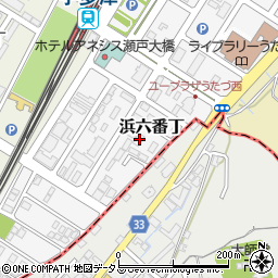 香川県綾歌郡宇多津町浜六番丁78-30周辺の地図