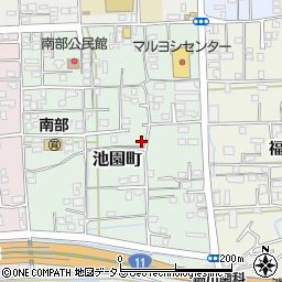 香川県坂出市池園町周辺の地図