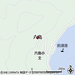 岡山県笠岡市六島周辺の地図