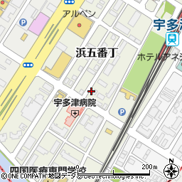 香川県綾歌郡宇多津町浜五番丁周辺の地図