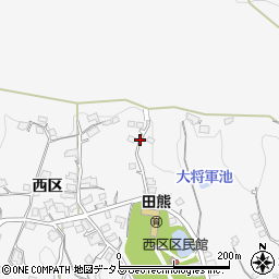 広島県尾道市因島田熊町西区周辺の地図
