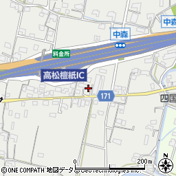 香川県高松市檀紙町1150-10周辺の地図