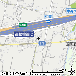 香川県高松市檀紙町1167-1周辺の地図