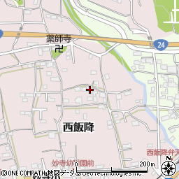 和歌山県伊都郡かつらぎ町西飯降164周辺の地図