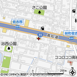 タイヤ館高松周辺の地図