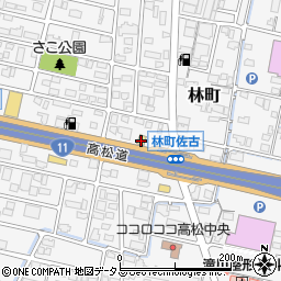 マクドナルド１１号高松バイパス店周辺の地図