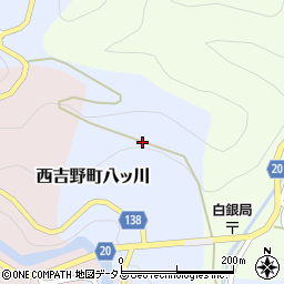 奈良県五條市西吉野町八ッ川周辺の地図