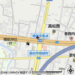 すき家１１号高松檀紙店周辺の地図