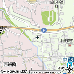 和歌山県伊都郡かつらぎ町中飯降393周辺の地図