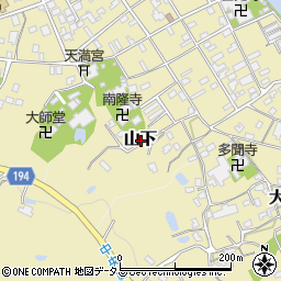 香川県綾歌郡宇多津町山下周辺の地図