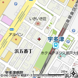 香川県綾歌郡宇多津町浜五番丁54周辺の地図