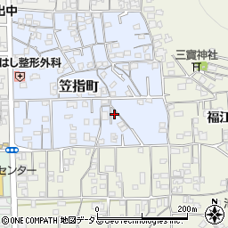 香川県坂出市笠指町周辺の地図