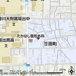 香川県坂出市笠指町2周辺の地図