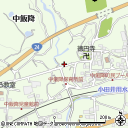 和歌山県伊都郡かつらぎ町中飯降周辺の地図