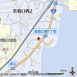 広島県廿日市市宮島口西周辺の地図