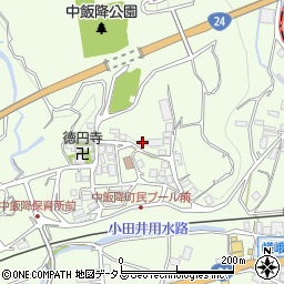 和歌山県伊都郡かつらぎ町中飯降1476周辺の地図
