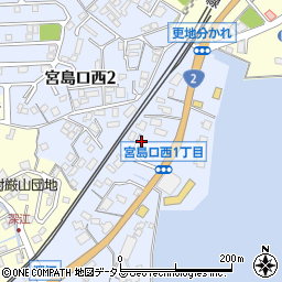 宮島口西1-7-24駐車場周辺の地図