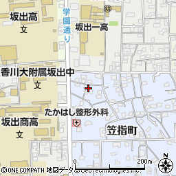 香川県坂出市笠指町1周辺の地図