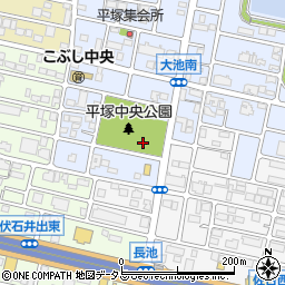 平塚中央公園トイレ周辺の地図