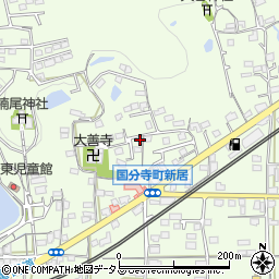香川県高松市国分寺町新居3400-1周辺の地図