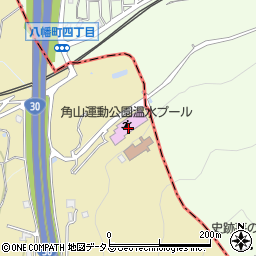 角山運動公園温水プール周辺の地図