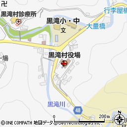 奈良県吉野郡黒滝村周辺の地図