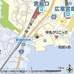 宮島口公園周辺の地図