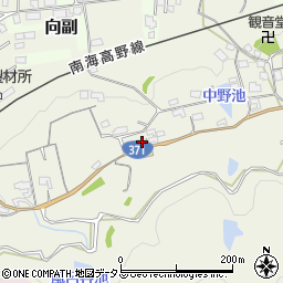 和歌山県橋本市向副375周辺の地図