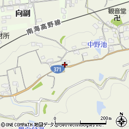 和歌山県橋本市向副366周辺の地図