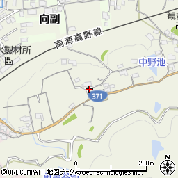 和歌山県橋本市向副379周辺の地図