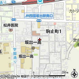 香川県坂出市駒止町周辺の地図