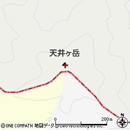 天井ケ岳周辺の地図