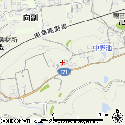 和歌山県橋本市向副374周辺の地図