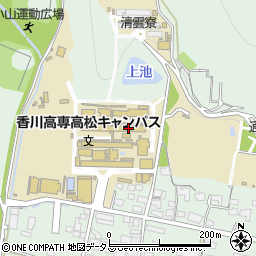 香川高等専門学校　高松キャンパス時間外通話用周辺の地図