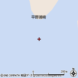 平野浦崎周辺の地図