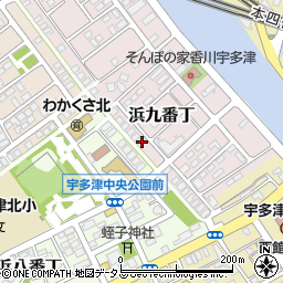香川県綾歌郡宇多津町浜九番丁144-6周辺の地図