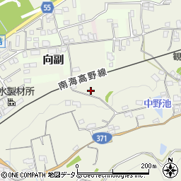 和歌山県橋本市向副344周辺の地図