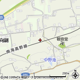 和歌山県橋本市向副74周辺の地図